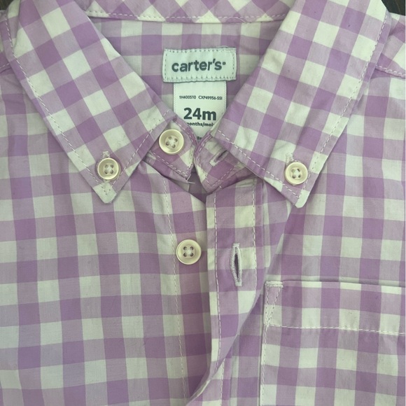 Carters Boys Purple Button Up and Baby Gap Button Up TWO FOR ONE - Picture 4 of 8